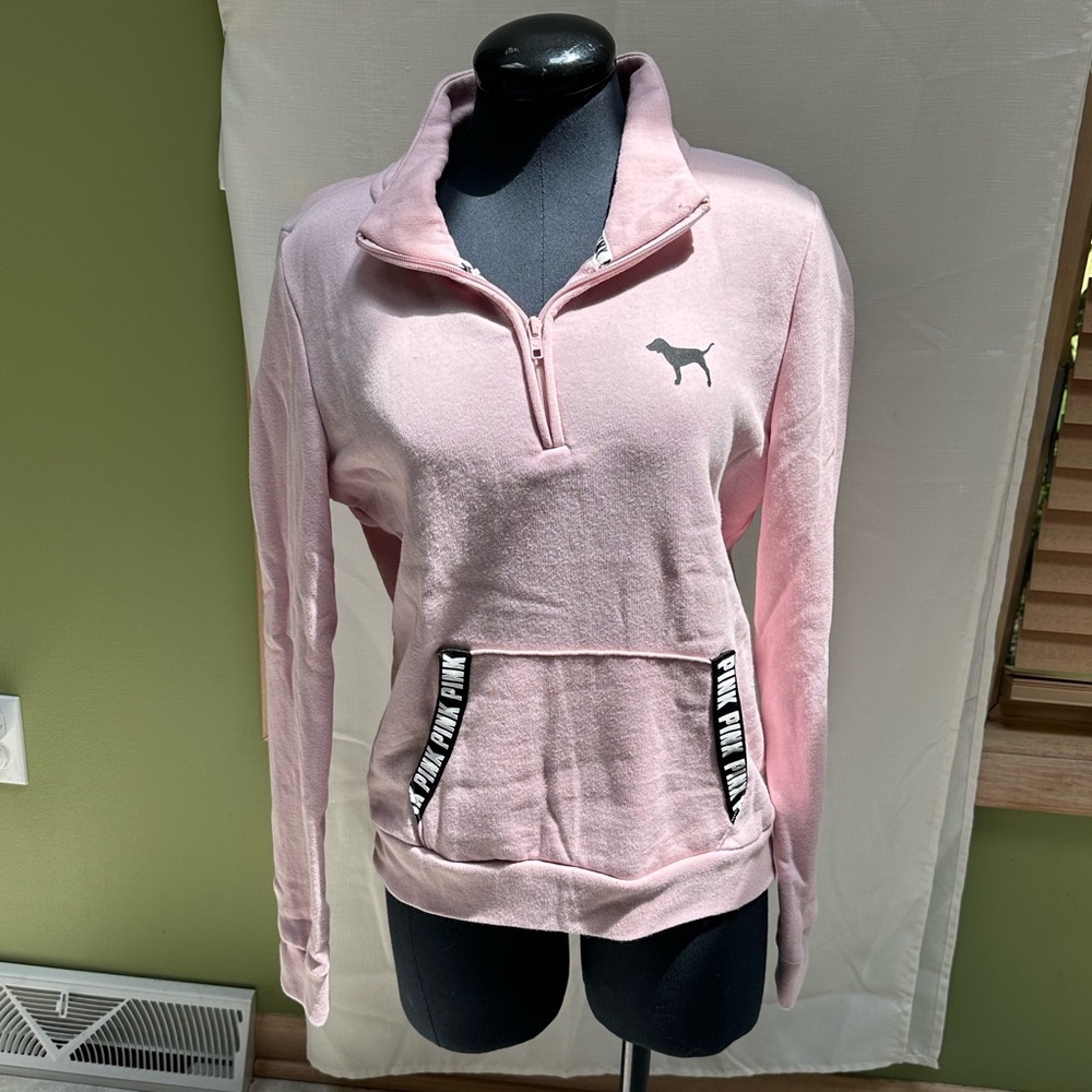 Pink quarter zip